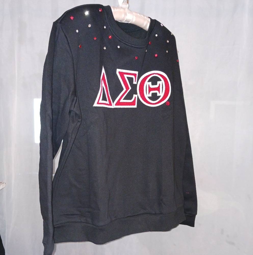 Black Delta Sigma Theta Embellished Sweater
